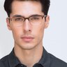 Baker Street Brown Silver MétalMontures de lunettes de vue pour Hommes d'EyeBuyDirect