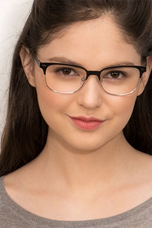 Baker Street Brown Silver MétalMontures de lunettes de vue pour Femmes d'EyeBuyDirect