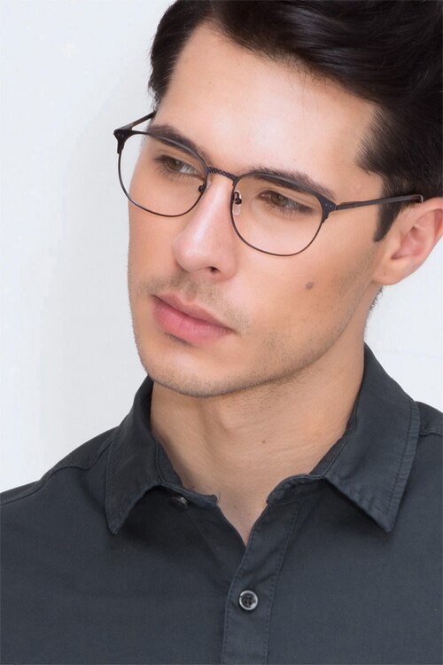 Phenomena Navy MetalEyeglass Frames for Men from EyeBuyDirect