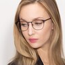 Phenomena Navy MetalEyeglass Frames for Women from EyeBuyDirect
