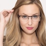 Time Navy MetalEyeglass Frames for Women from EyeBuyDirect