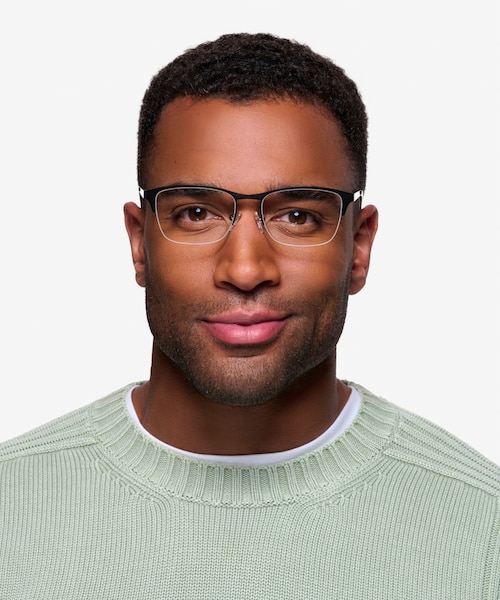 Time Black MetalEyeglass Frames for Men from EyeBuyDirect