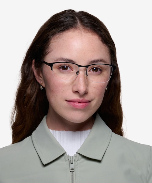Time Black MetalEyeglass Frames for Women from EyeBuyDirect