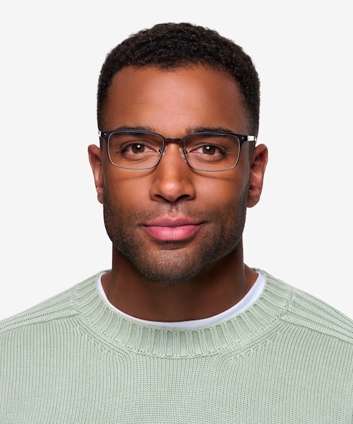 Normandy Black MetalEyeglass Frames for Men from EyeBuyDirect