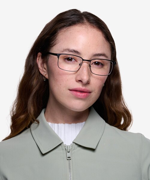 Normandy Black MetalEyeglass Frames for Women from EyeBuyDirect