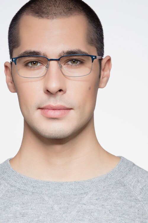 Normandy Navy MetalEyeglass Frames for Men from EyeBuyDirect