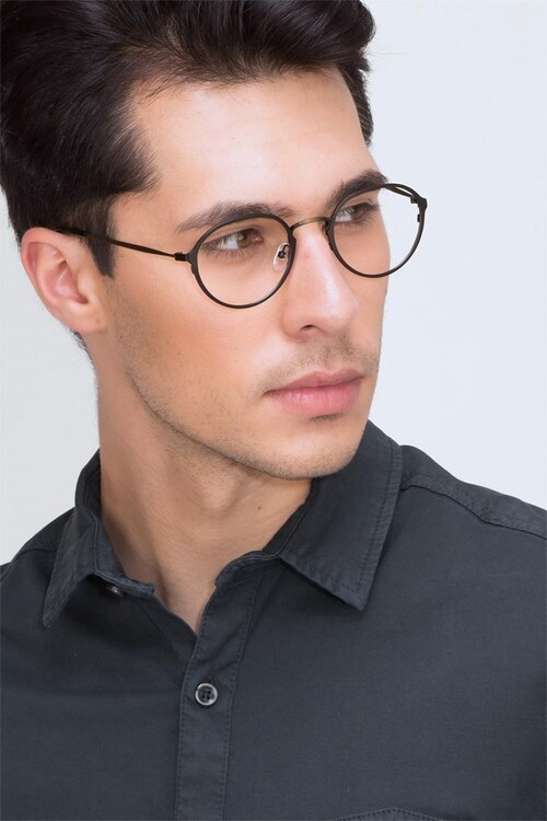 Come Around Black MetalEyeglass Frames for Men from EyeBuyDirect