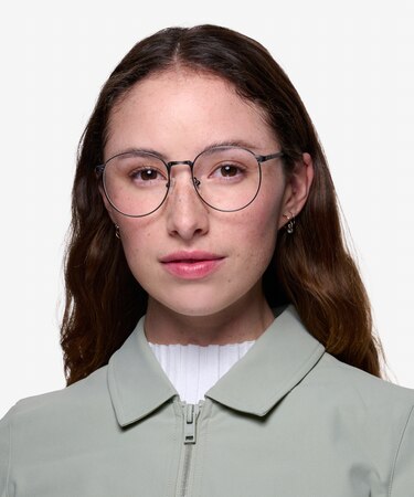 Gunmetal Lotus -  Vintage Metal Eyeglasses
