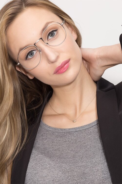 Shanghai Gunmetal MetalEyeglass Frames for Women from EyeBuyDirect