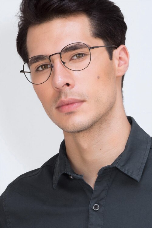 Shanghai Black MetalEyeglass Frames for Men from EyeBuyDirect