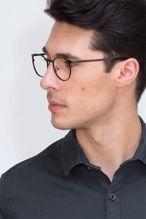 Joan Black MetalEyeglass Frames for Men from EyeBuyDirect