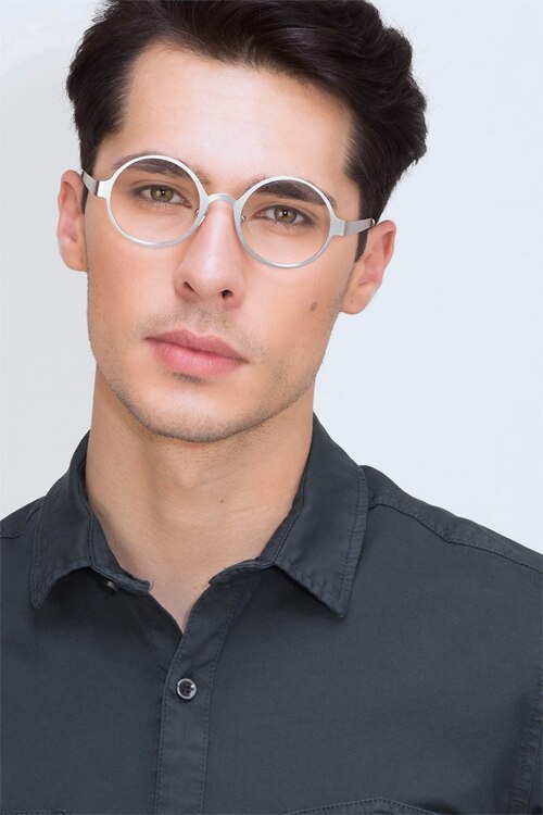 Afternoon Silver MetalEyeglass Frames for Men from EyeBuyDirect