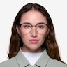 The Moon Black Golden MétalMontures de lunettes de vue pour Femmes d'EyeBuyDirect
