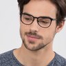 Neta Matte Black MetalEyeglass Frames for Men from EyeBuyDirect