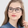 Neta Matte Black MetalEyeglass Frames for Women from EyeBuyDirect