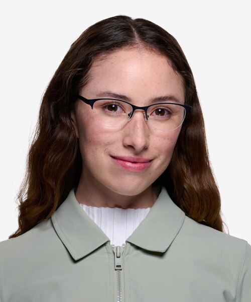 Melody Bleu marine MétalMontures de lunettes de vue pour Femmes d'EyeBuyDirect