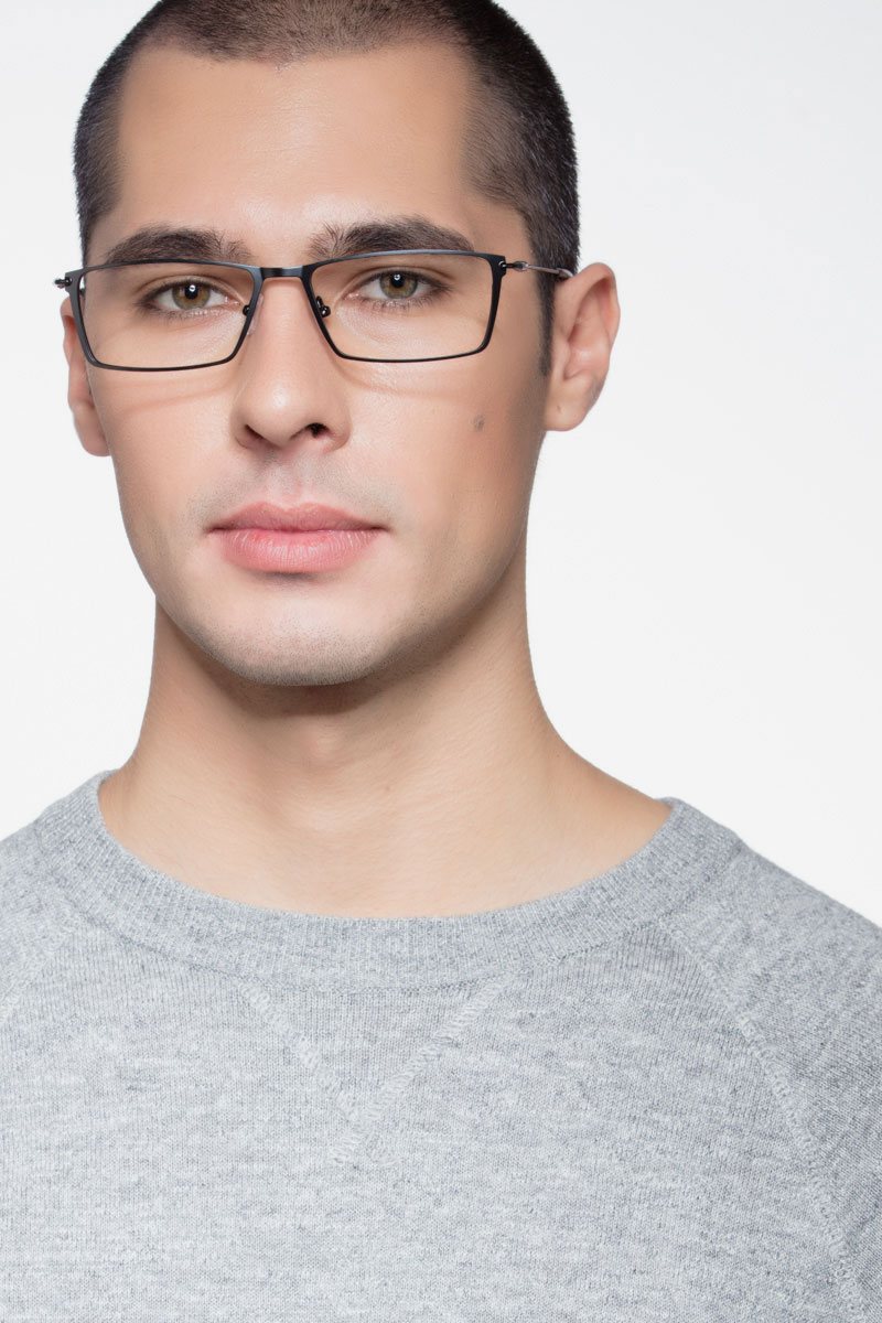 Nouvel Rectangle Black Glasses For Men Eyebuydirect 