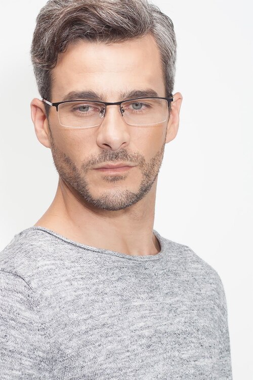Vega Black MetalEyeglass Frames for Men from EyeBuyDirect