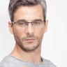 Vega Black MetalEyeglass Frames for Men from EyeBuyDirect