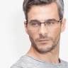Vega Gunmetal MétalMontures de lunettes de vue pour Hommes d'EyeBuyDirect