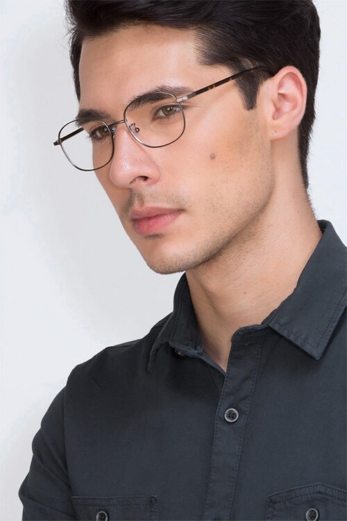 Behold Gunmetal MetalEyeglass Frames for Men from EyeBuyDirect