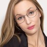 Behold Gunmetal MetalEyeglass Frames for Women from EyeBuyDirect