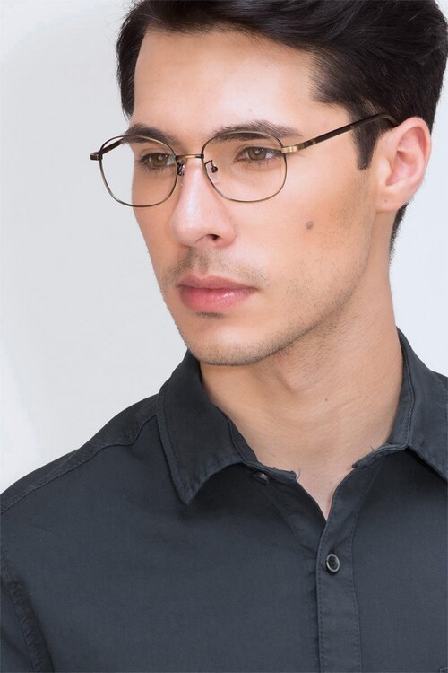 Behold Bronze MetalEyeglass Frames for Men from EyeBuyDirect