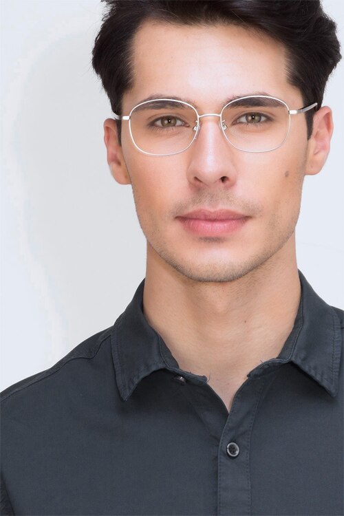Behold Silver MetalEyeglass Frames for Men from EyeBuyDirect