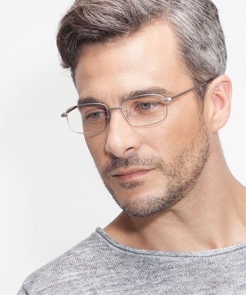 Bryce Silver MetalEyeglass Frames for Men from EyeBuyDirect