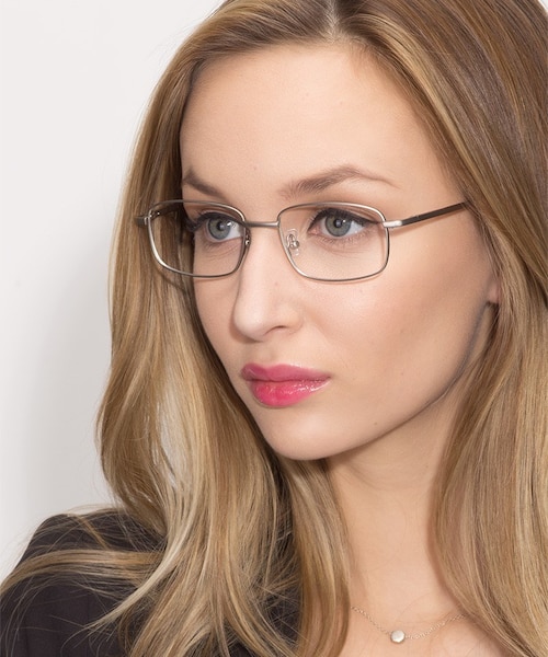 Bryce Silver MetalEyeglass Frames for Women from EyeBuyDirect