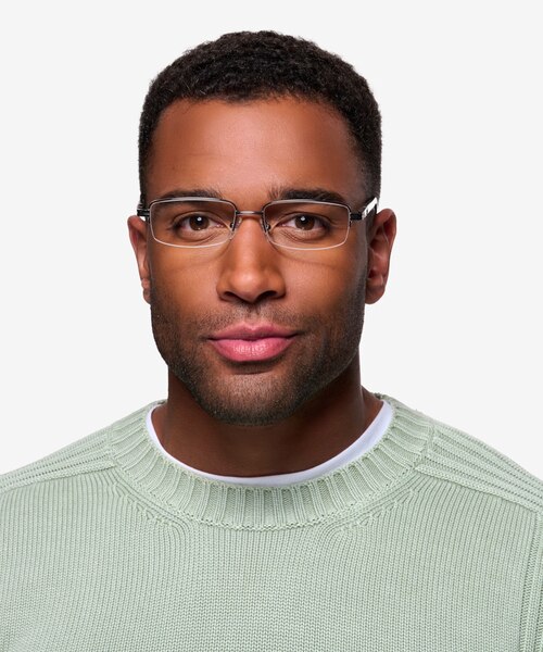 Above Gunmetal MétalMontures de lunettes de vue pour Hommes d'EyeBuyDirect