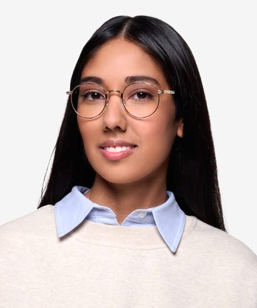 Basquiat Golden & Tortoise MetalEyeglass Frames for Women from EyeBuyDirect