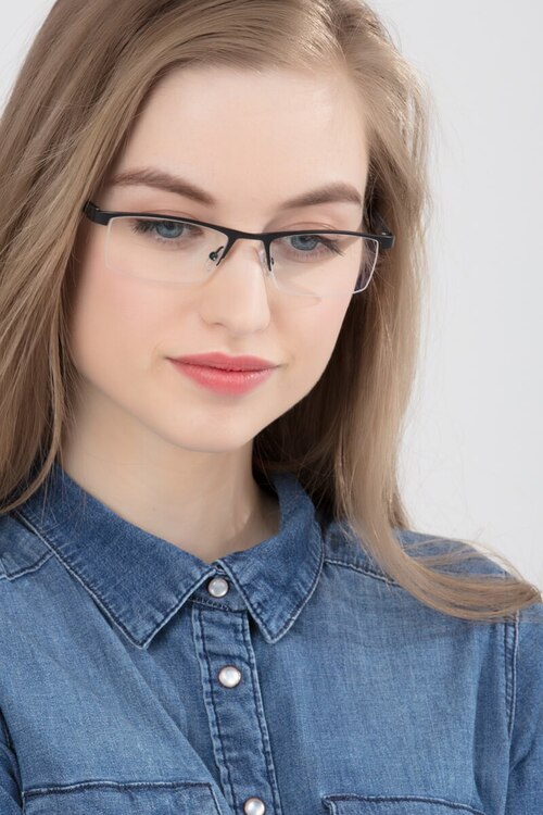Singapore Black MetalEyeglass Frames for Women from EyeBuyDirect