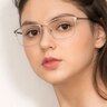 Calm Gunmetal MetalEyeglass Frames for Women from EyeBuyDirect