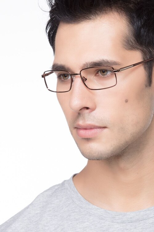 Parcel Brown MetalEyeglass Frames for Men from EyeBuyDirect