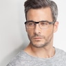Wallace Matte Black MetalEyeglass Frames for Men from EyeBuyDirect