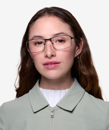 Matte Gunmetal Capacious -  Lightweight Metal Eyeglasses