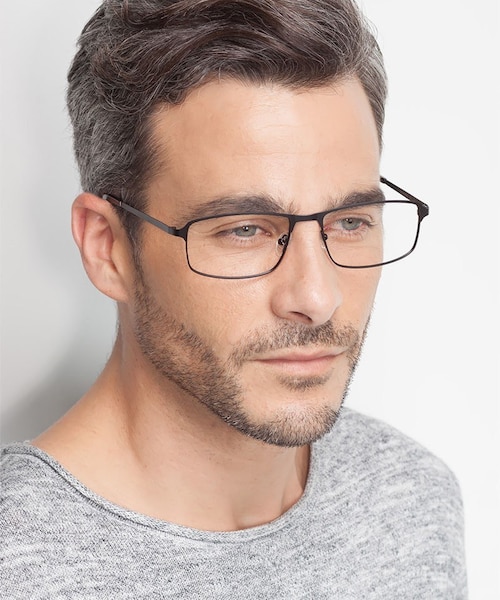 Capacious Black MetalEyeglass Frames for Men from EyeBuyDirect