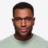 Olsen Noir MétalMontures de lunettes de vue pour Hommes d'EyeBuyDirect