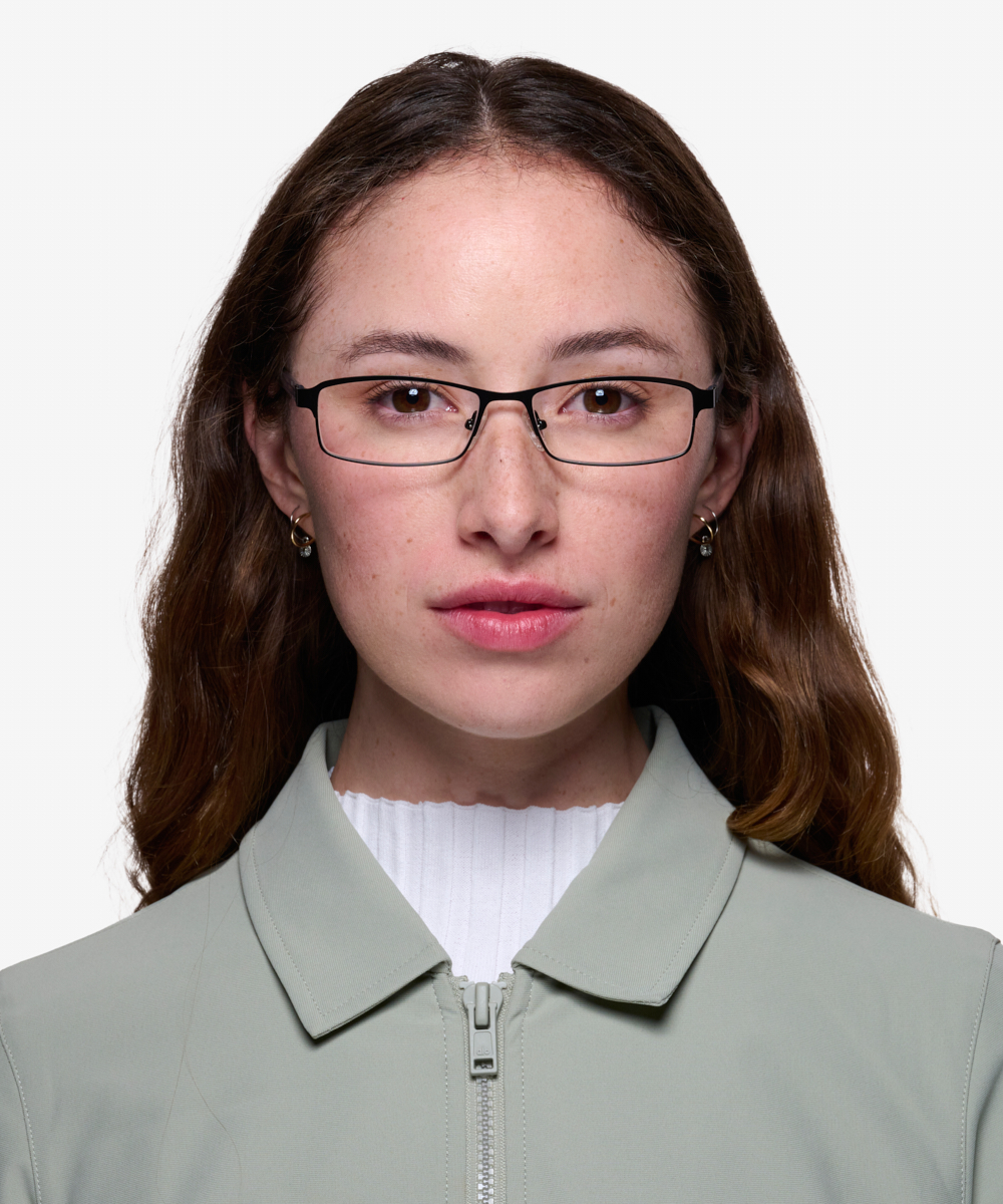 Olsen Rectangle Black Full Rim Eyeglasses Eyebuydirect Canada