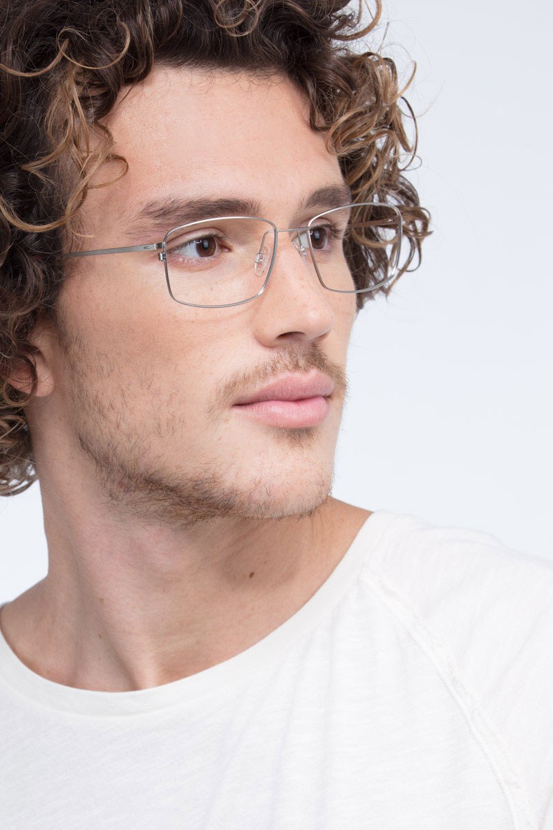 Balance Rectangle Silver Glasses for Men | Eyebuydirect