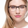 Python Black MetalEyeglass Frames for Women from EyeBuyDirect