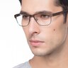 Python Matte Brown MetalEyeglass Frames for Men from EyeBuyDirect