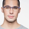 Cascade Bleu MétalMontures de lunettes de vue pour Hommes d'EyeBuyDirect