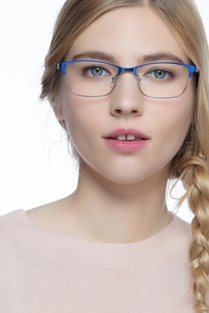 Blue Cascade -  Lightweight Metal Eyeglasses