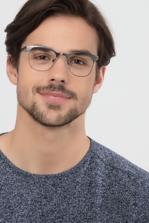 Ferrous Gunmetal MétalMontures de lunettes de vue pour Hommes d'EyeBuyDirect