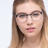 Ferrous Gunmetal MétalMontures de lunettes de vue pour Femmes d'EyeBuyDirect