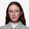 Sabrina Brown Blue MetalEyeglass Frames for Women from EyeBuyDirect