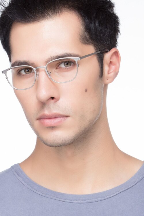 Plateau Argenté MétalMontures de lunettes de vue pour Hommes d'EyeBuyDirect