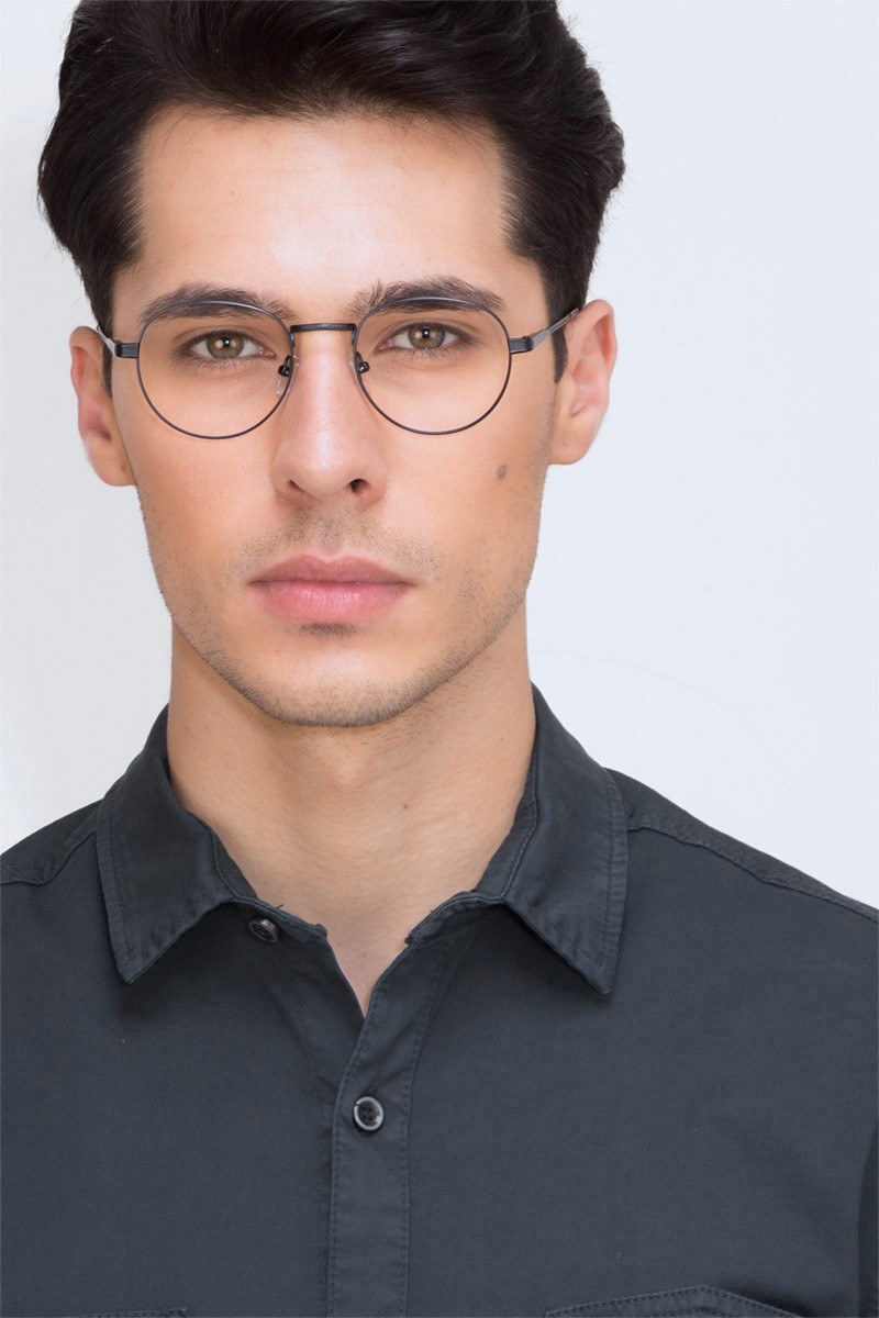 Belleville Oval Navy Full Rim Eyeglasses Eyebuydirect